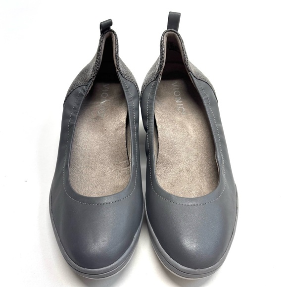 Vionic Gray and Silver Slip-On Flats - Picture 5 of 16